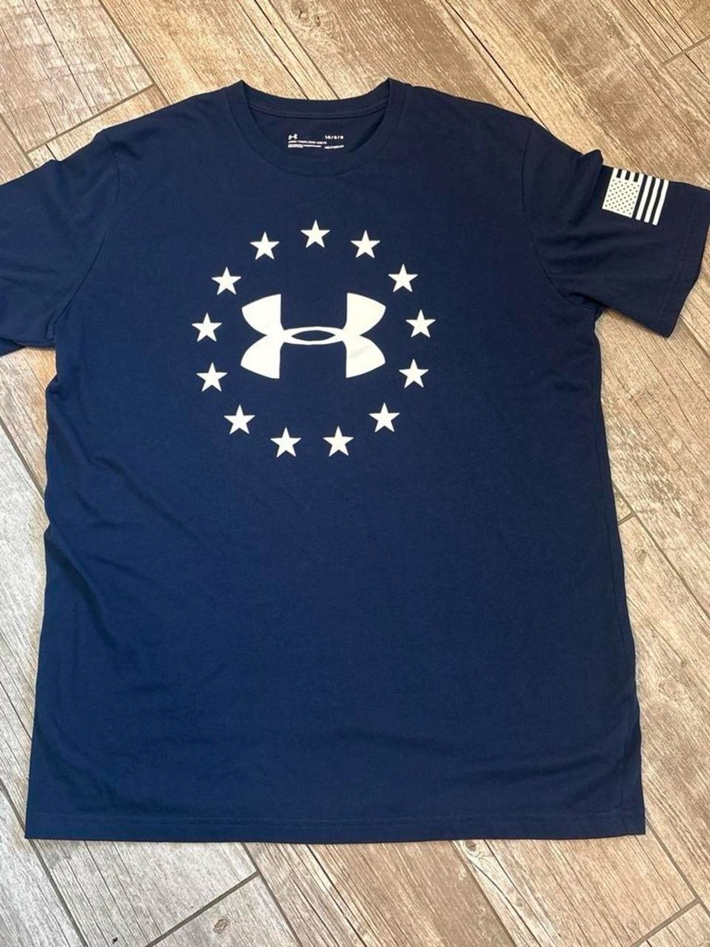 Under Armour Navy Short-Sleeve Logo Tee with White Star Ring